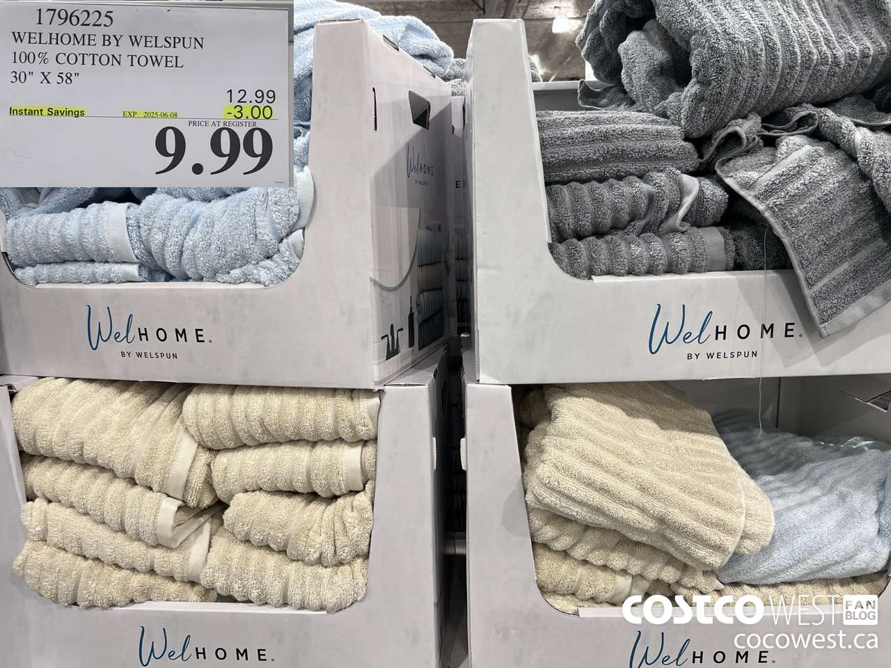 1796225 WELHOME BY WELSPUN 100% COTTON TOWEL 30