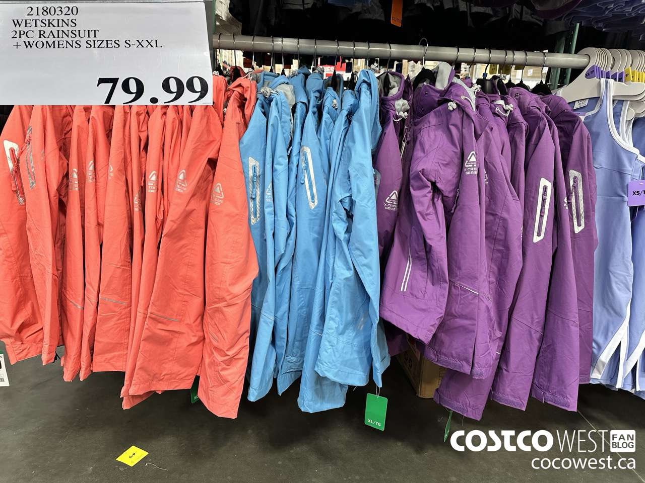 2180320 WETSKINS 2PC RAINSUIT LADIES SIZES S-XXL $79.99