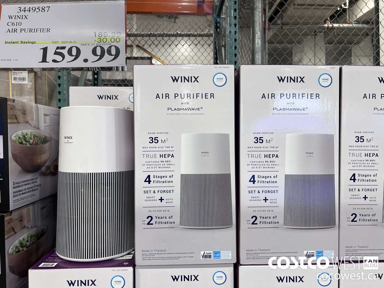 3449587 WINIX C610 AIR PURIFIER ($30.00 INSTANT SAVINGS EXPIRES ON 2025-08-22) $159.99