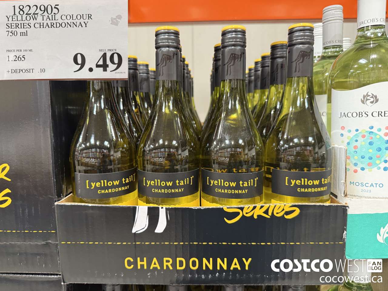 1822905 YELLOW TAIL COLOUR SERIES CHARDONNAY 750ML $9.49