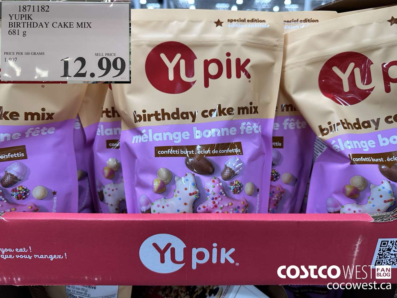 1871182 YUPIK BIRTHDAY CAKE MIX 681 G $12.99