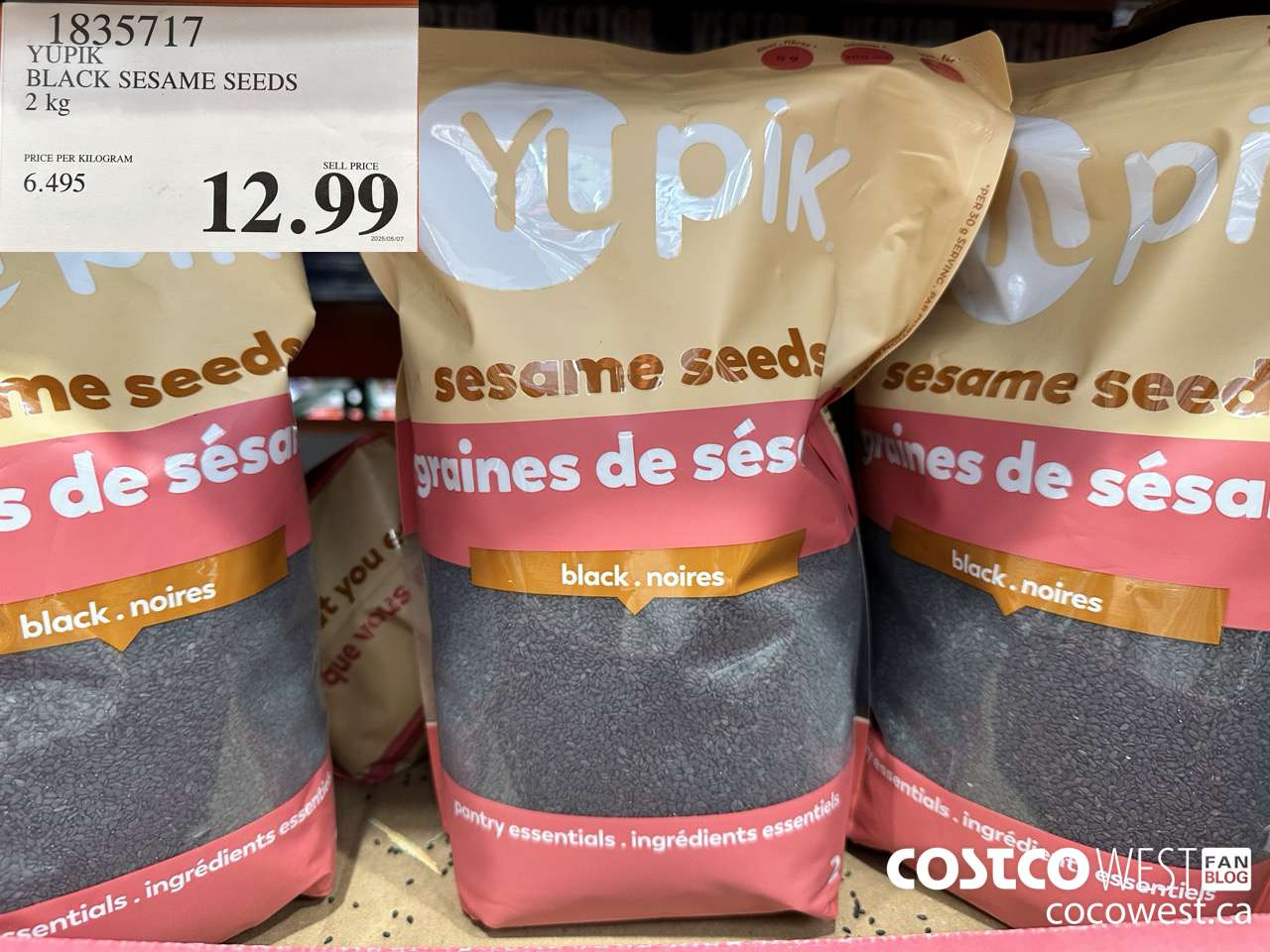 1835717 YUPIK BLACK SESAME SEEDS 2 KG $12.99