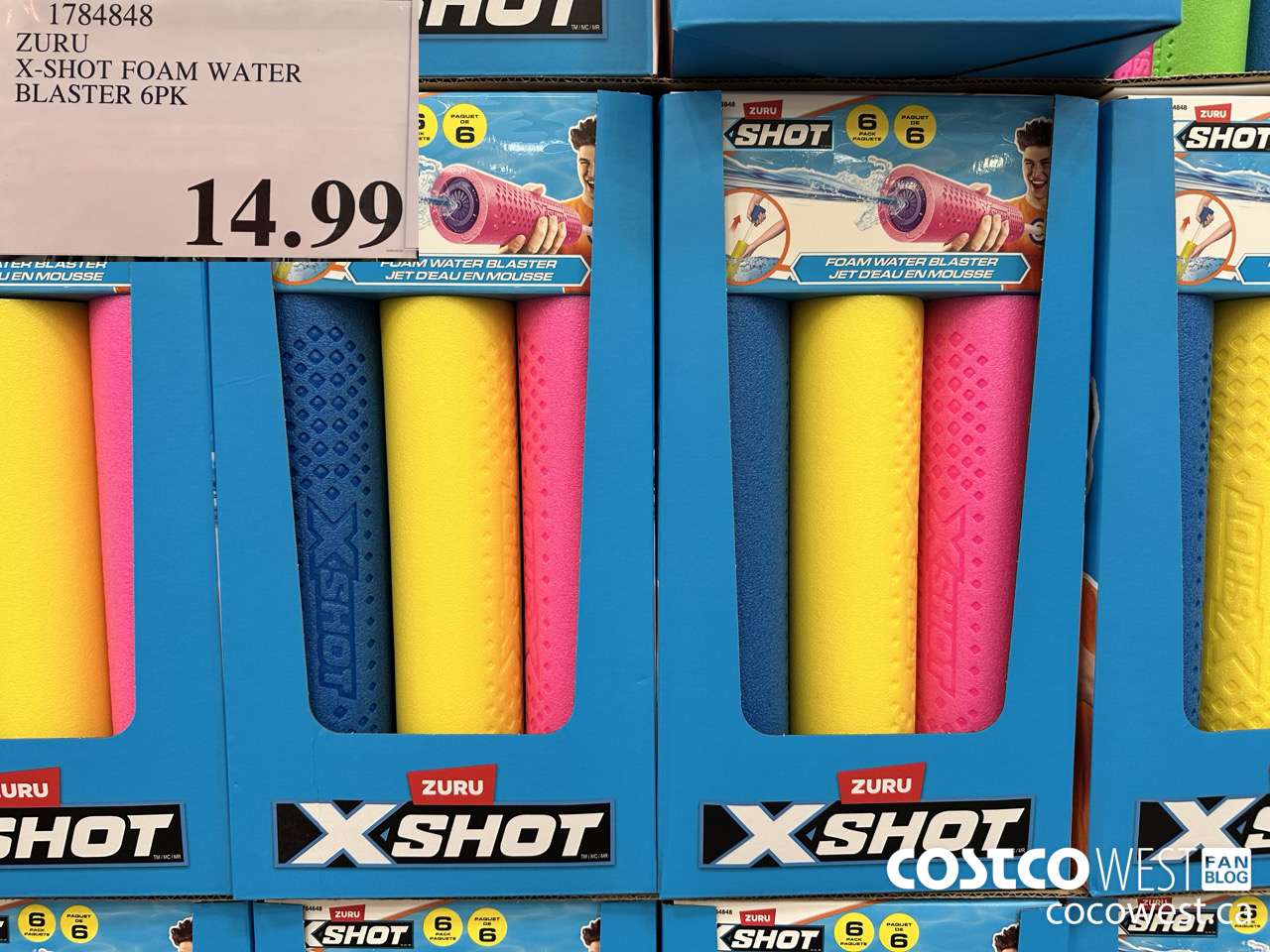 1784848 ZURU X-SHOT FOAM WATER BLASTER 6PK $14.99