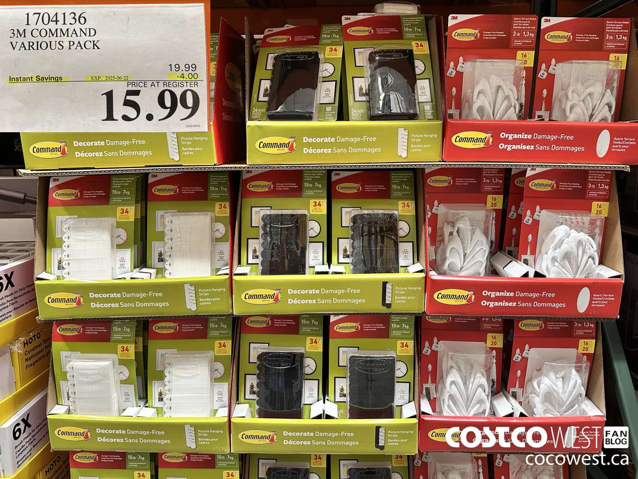 1704136 3M COMMAND VARIOUS PACK ($4.00 INSTANT SAVINGS EXPIRES ON 2025-06-22) $15.99