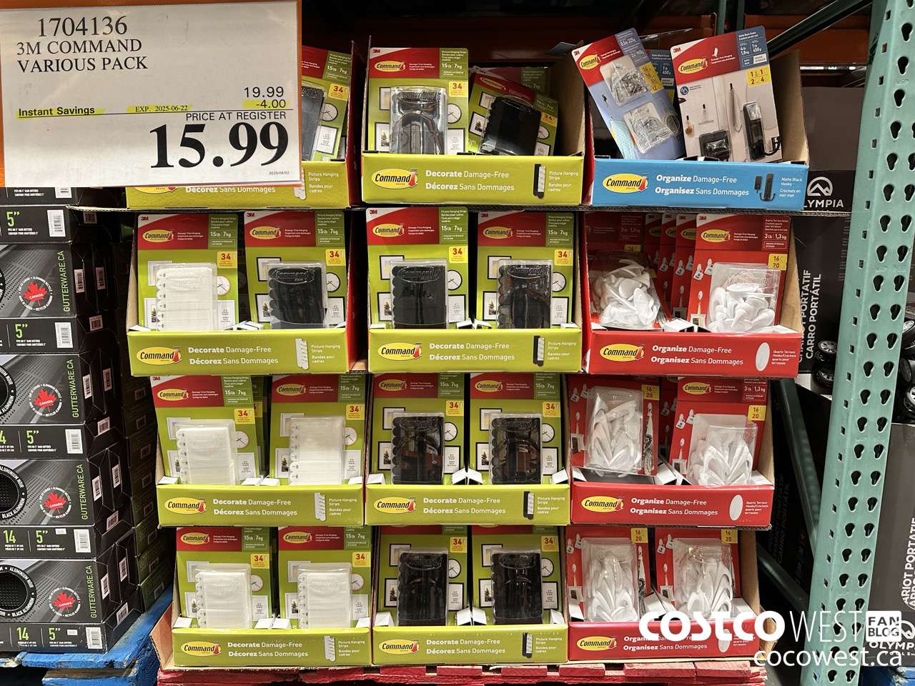 1704136 3M COMMAND VARIOUS PACK ($4.00 INSTANT SAVINGS EXPIRES ON 2025-06-22) $15.99