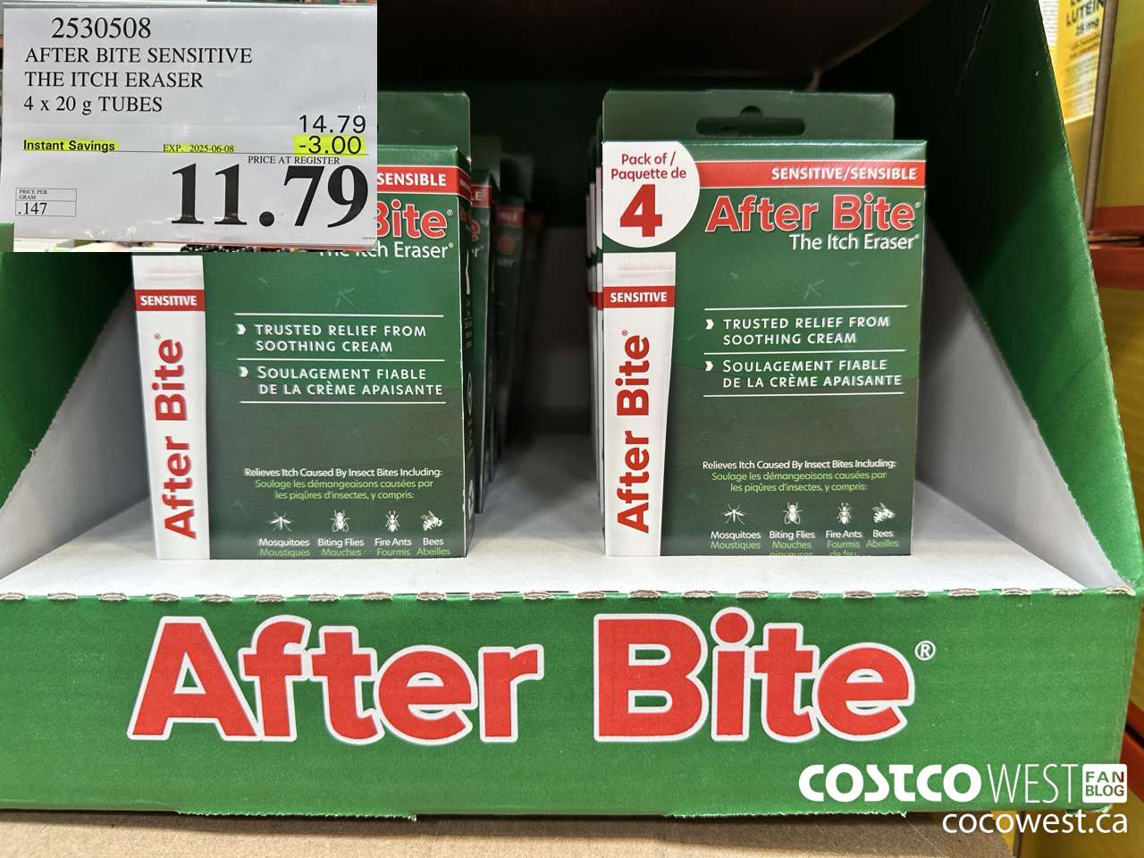 2530508 AFTERBITE SENSITIVE INSECT BITE TREATMENT KIT 4 PACK ($3.00 INSTANT SAVINGS EXPIRES ON 2025-06-08) $11.79
