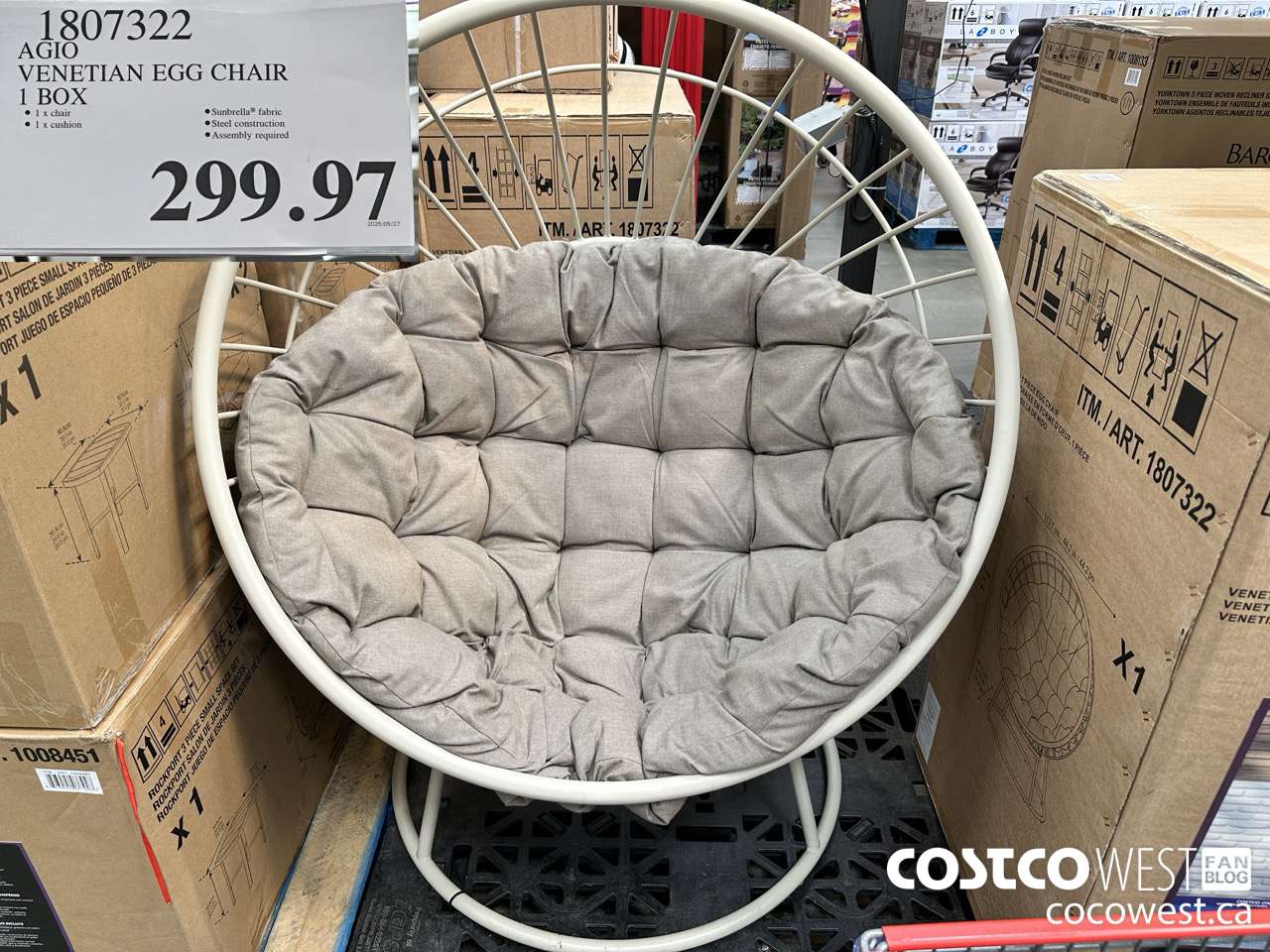 1807322 AGIO VENETIAN EGG CHAIR 1 BOX $299.97