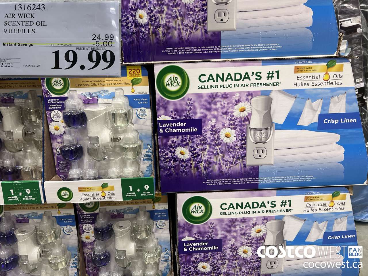 1316243 AIR WICK SCENTED OIL 9 REFILLS ($5.00 INSTANT SAVINGS EXPIRES ON 2025-06-08) $19.99