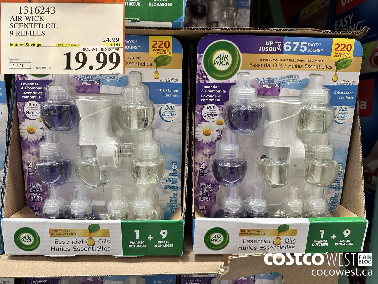 1316243 AIR WICK SCENTED OIL 9 REFILLS ($5.00 INSTANT SAVINGS EXPIRES ON 2025-06-08) $19.99