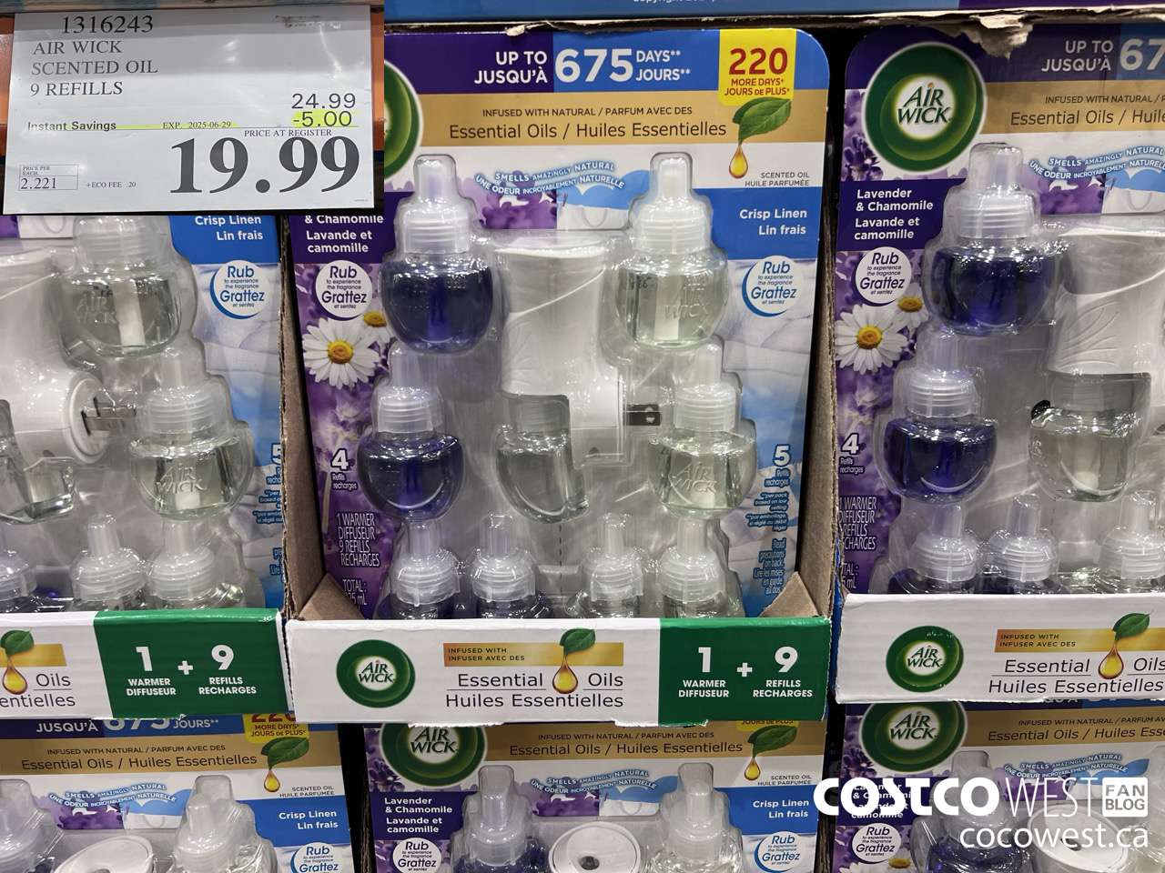1316243 AIR WICK SCENTED OIL 9 REFILLS ($5.00 INSTANT SAVINGS EXPIRES ON 2025-06-29) $19.99