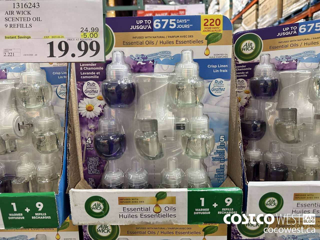 1316243 AIR WICK SCENTED OIL 9 REFILLS ($5.00 INSTANT SAVINGS EXPIRES ON 2025-06-29) $19.99