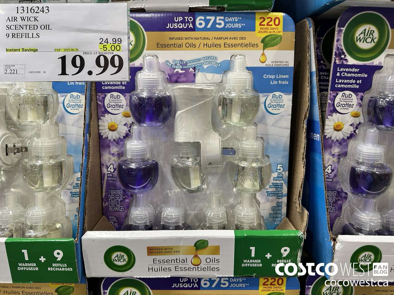 1316243 AIR WICK SCENTED OIL 9 REFILLS ($5.00 INSTANT SAVINGS EXPIRES ON 2025-06-29) $19.99