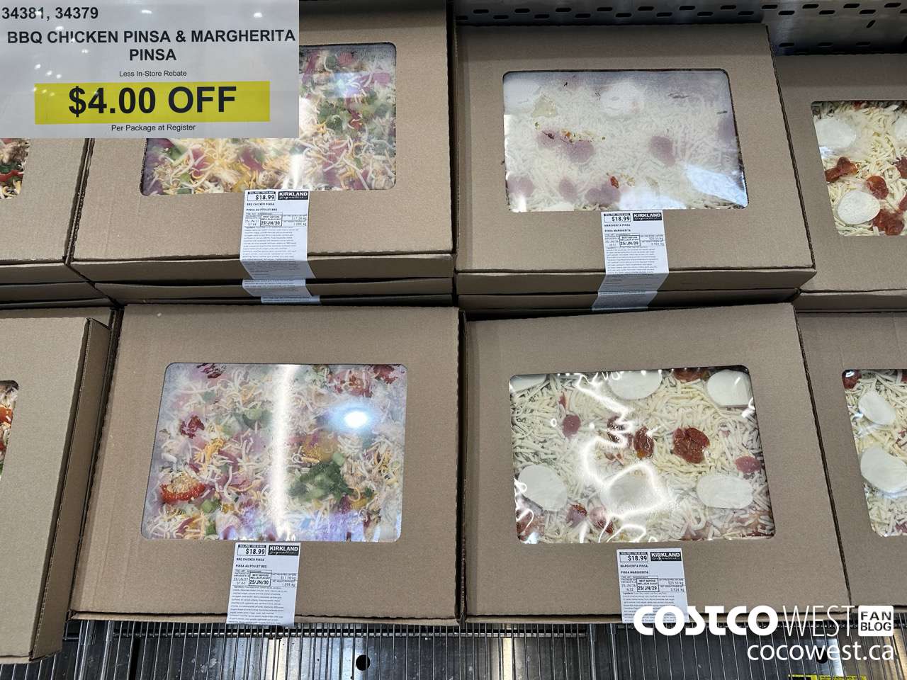 34381 (ALSO 34379) BBQ CHICKEN PINSA & MARGHERITA PINSA ($4.00 INSTANT SAVINGS)