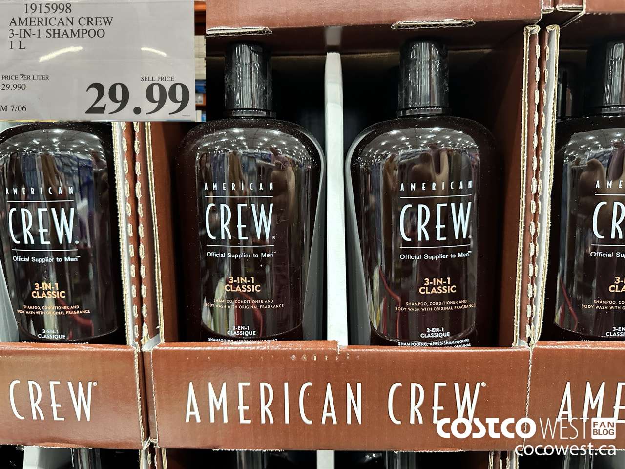 1915998 AMERICAN CREW 3-IN-1 SHAMPOO 1L $29.99