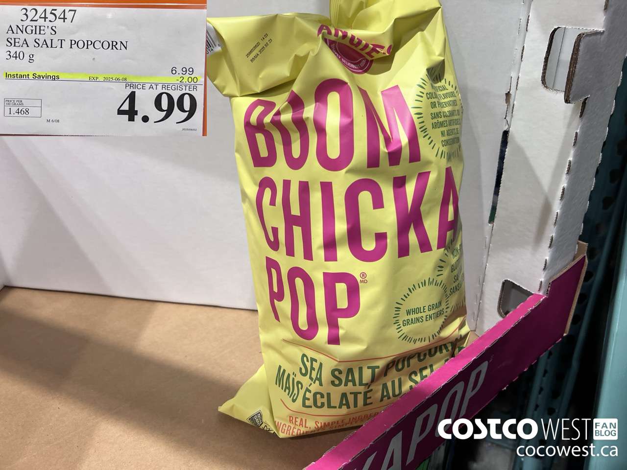 324547 ANGIE'S SEA SALT POPCORN 340 G ($2.00 INSTANT SAVINGS EXPIRES ON 2025-06-08) $4.99