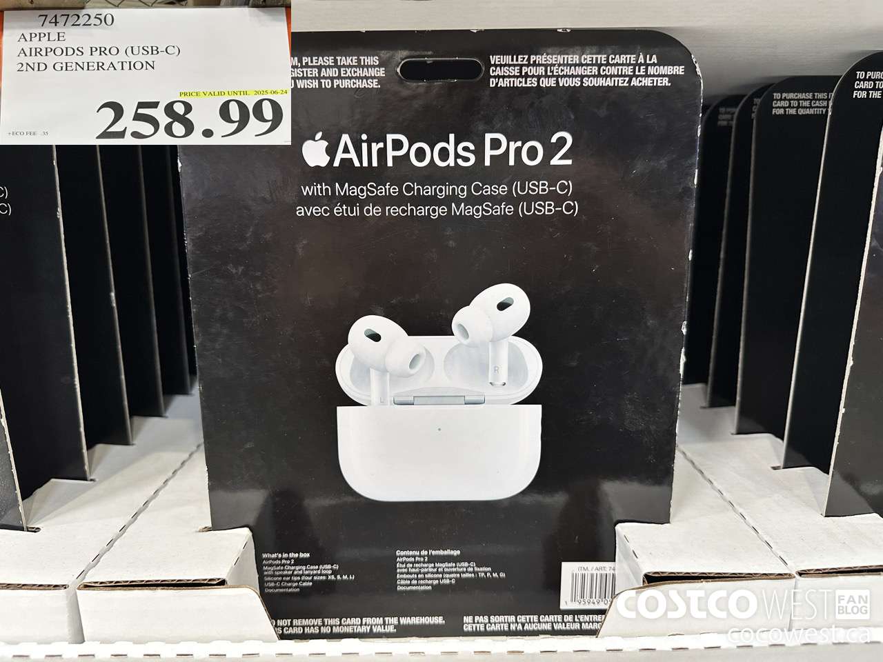 7472250 APPLE AIRPODS PRO 2ND GENERATION (USB-C) (EXPIRES ON 2025-06-24) $258.99