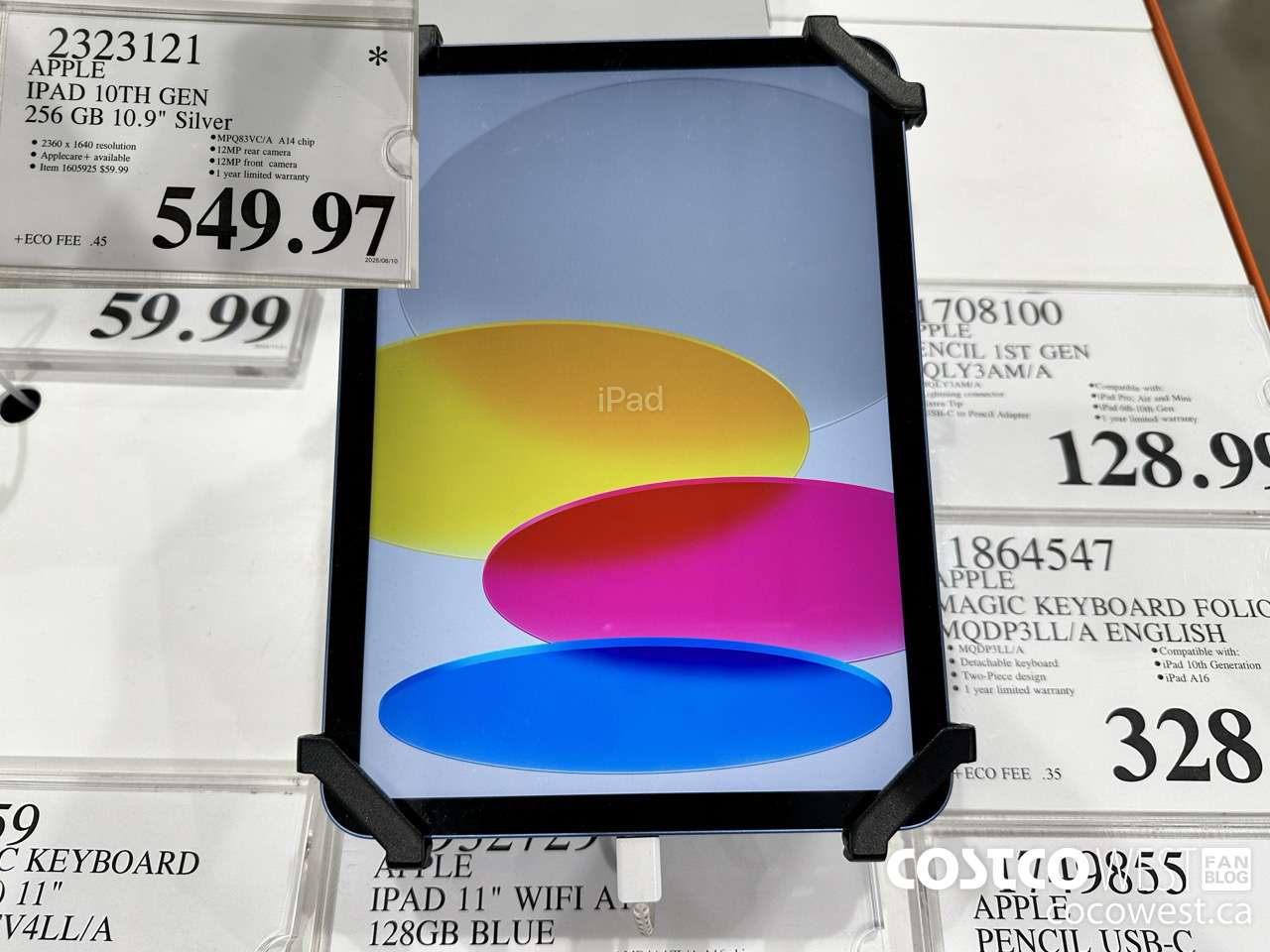 2323121 APPLE IPAD 10TH GEN 256GB SILVER MPQ83VC/A $549.97