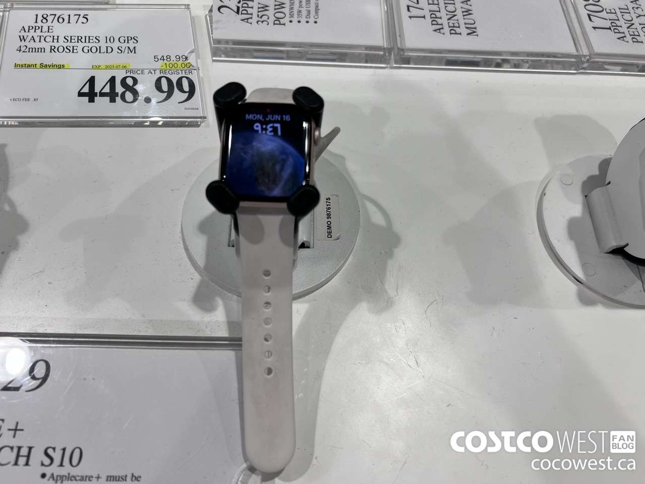 1876175 APPLE WATCH SERIES 10 GPS 42MM ROSE GOLD S/M ($100.00 INSTANT SAVINGS EXPIRES ON 2025-07-06) $448.99