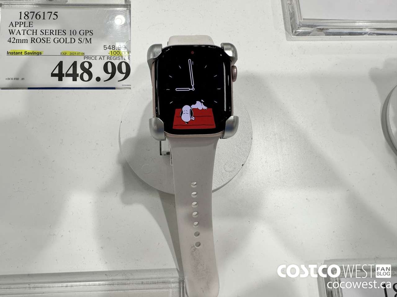 1876175 APPLE WATCH SERIES 10 GPS 42MM ROSE GOLD S/M ($100.00 INSTANT SAVINGS EXPIRES ON 2025-07-06) $448.99