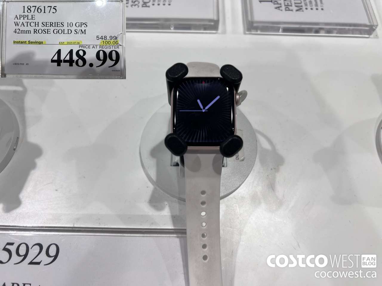 1876175 APPLE WATCH SERIES 10 GPS 42MM ROSE GOLD S/M ($100.00 INSTANT SAVINGS EXPIRES ON 2025-07-06) $448.99