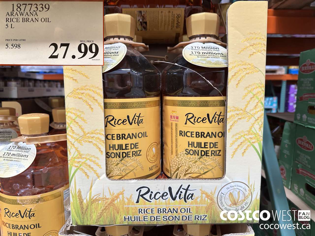 1877339 ARAWANA RICE BRAN OIL 5L $27.99