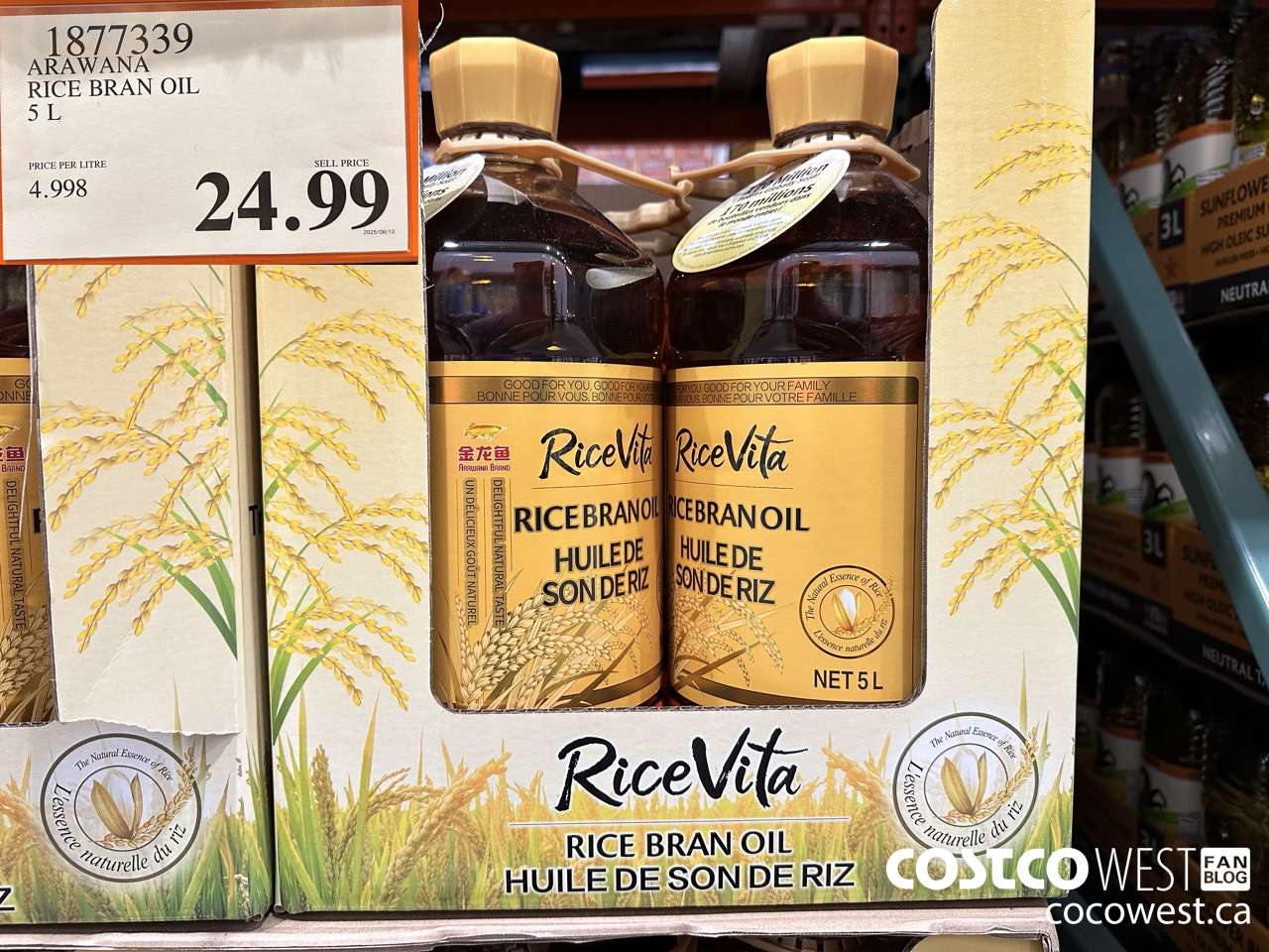 1877339 ARAWANA RICE BRAN OIL 5L $24.99