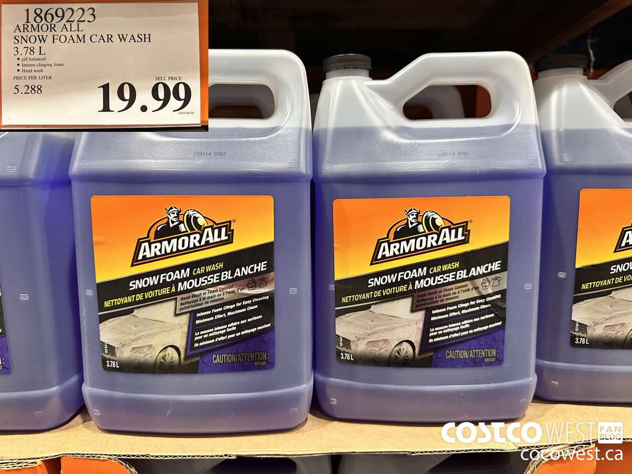 1869223 ARMOR ALL SNOW FOAM CAR WASH 3.78L $19.99