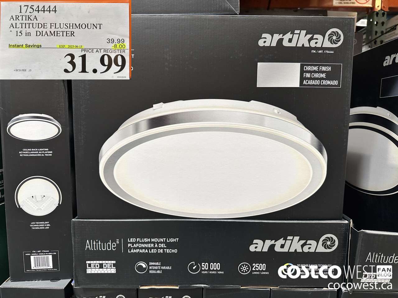 1754444 ARTIKA ALTITUDE FLUSHMOUNT 15IN DIAMETER ($8.00 INSTANT SAVINGS EXPIRES ON 2025-06-15) $31.99