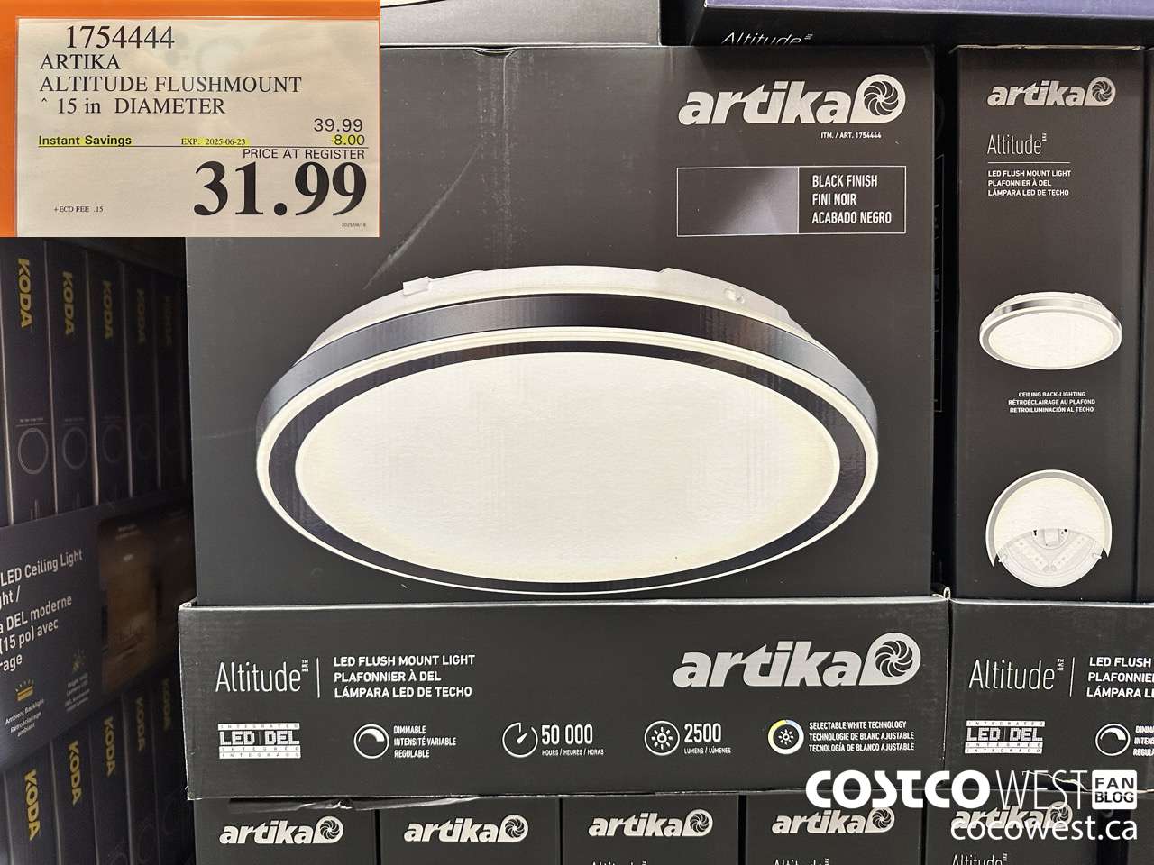 1754444 ARTIKA ALTITUDE FLUSHMOUNT 15IN DIAMETER ($8.00 INSTANT SAVINGS EXPIRES ON 2025-06-23) $31.99