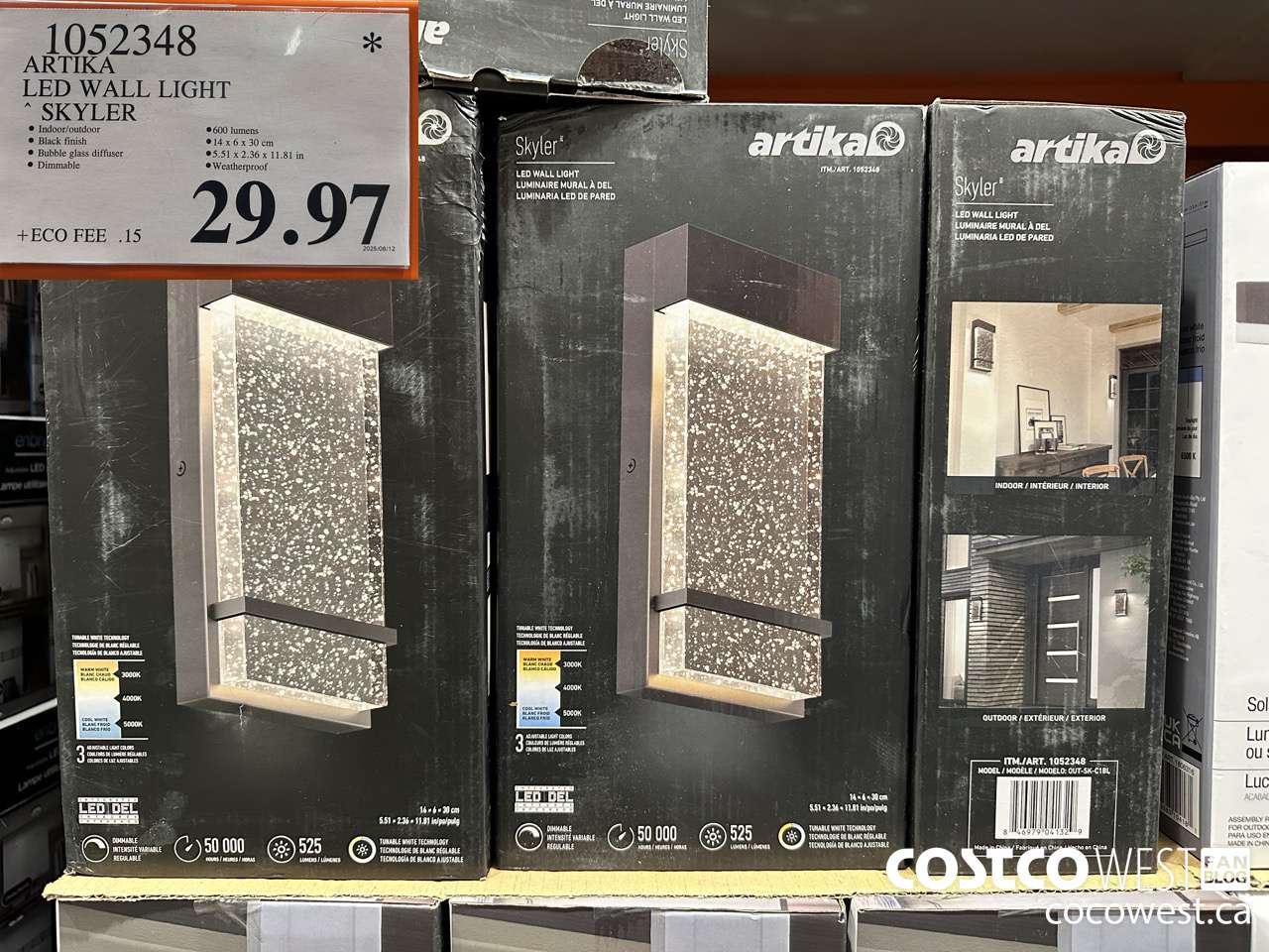 1052348 ARTIKA LED WALL LIGHT SKYLER $29.97