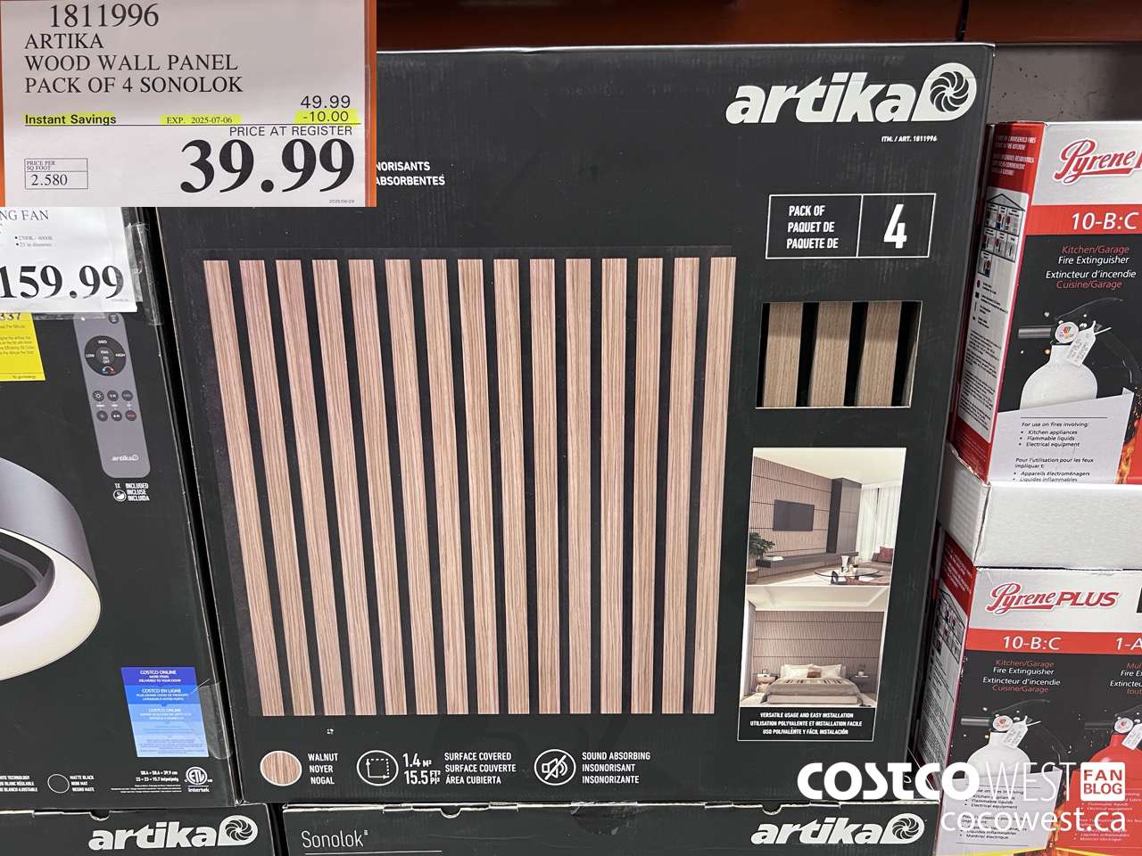 1811996 ARTIKA WOOD WALL PANEL PACK OF 4 SONOLOK ($10.00 INSTANT SAVINGS EXPIRES ON 2025-07-06) $39.99