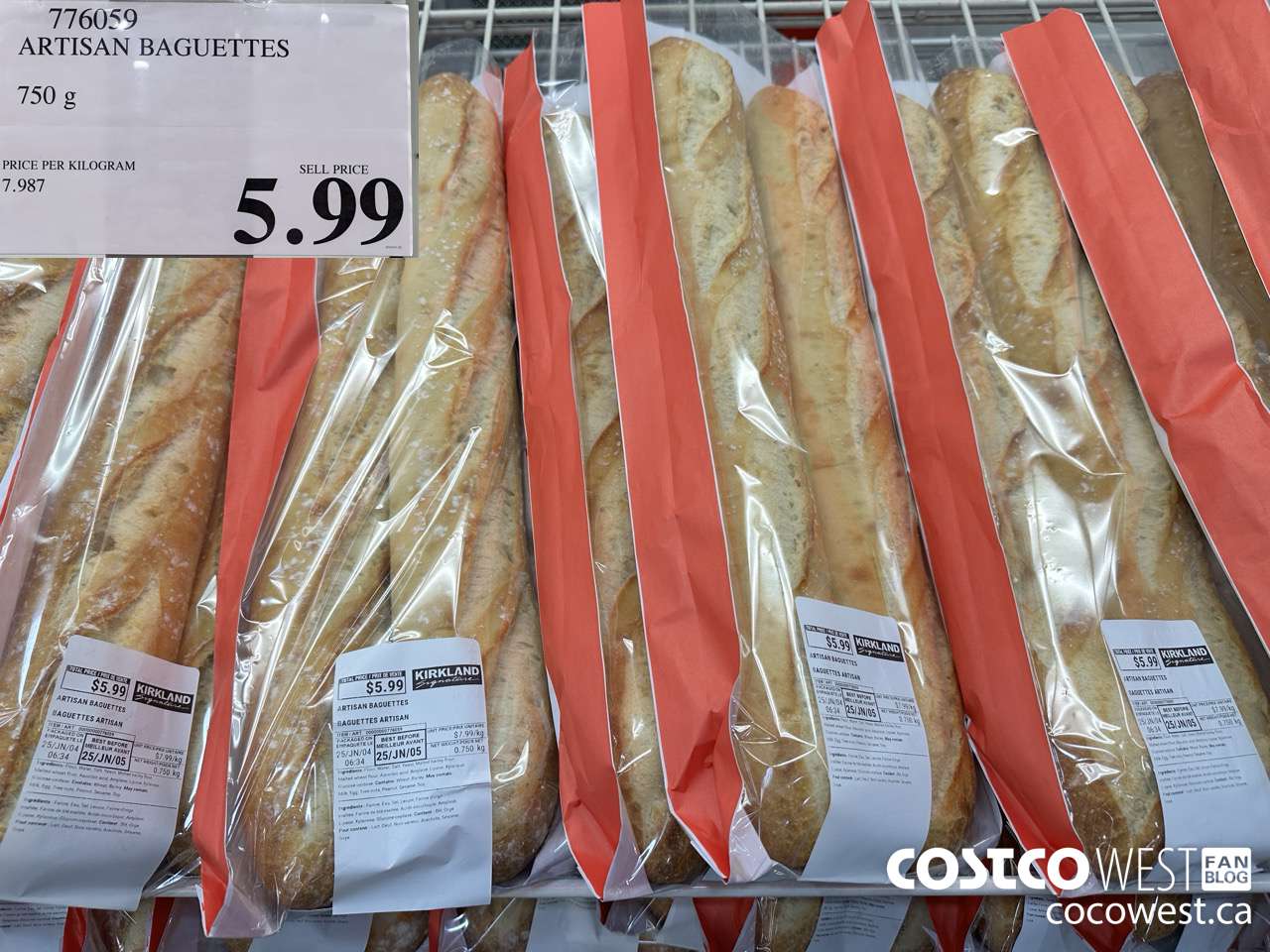 776059 ARTISAN BAGUETTES 750g $5.99