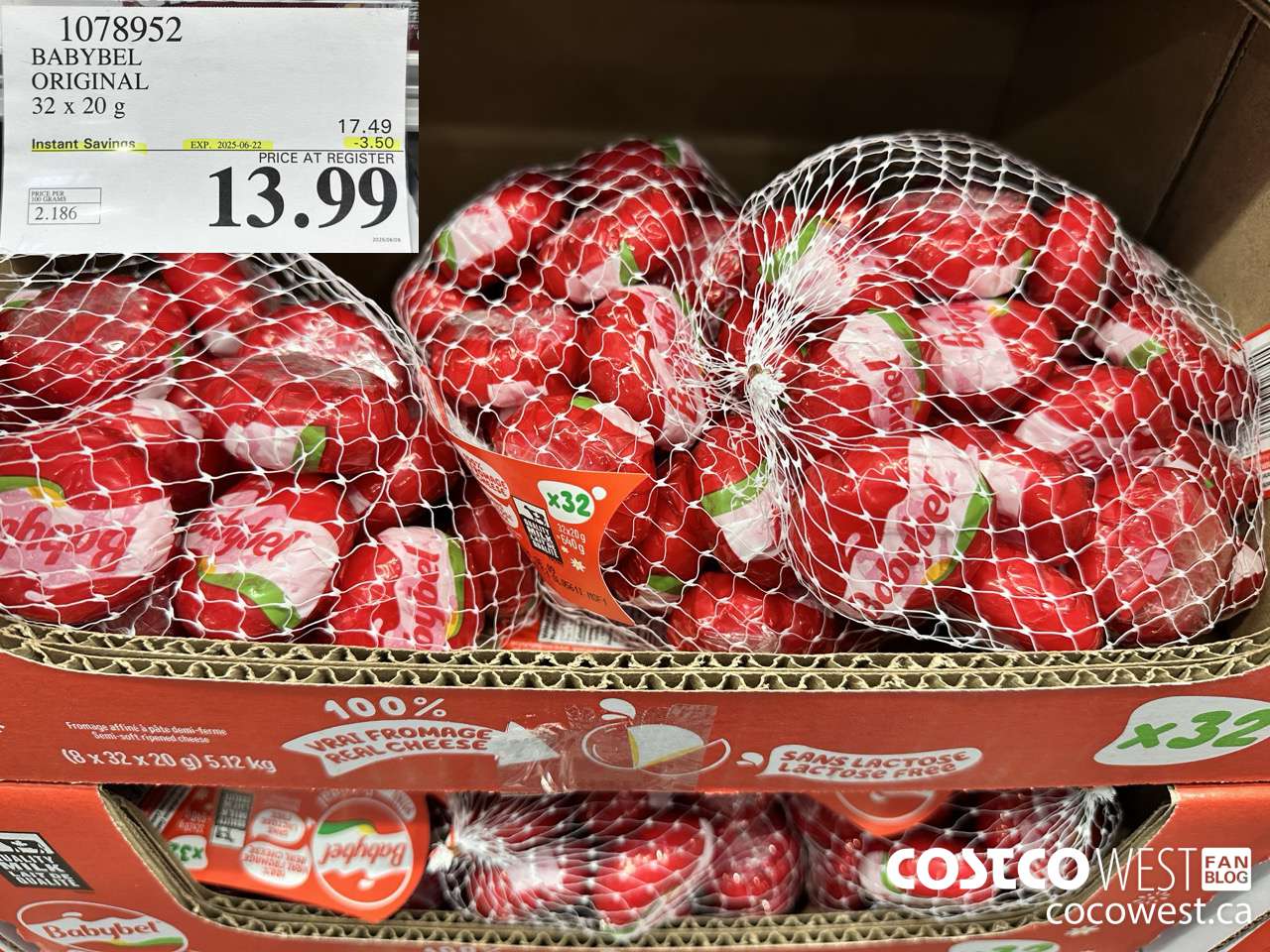 1078952 BABYBEL ORIGINAL 32 X 20G ($3.50 INSTANT SAVINGS EXPIRES ON 2025-06-22) $13.99