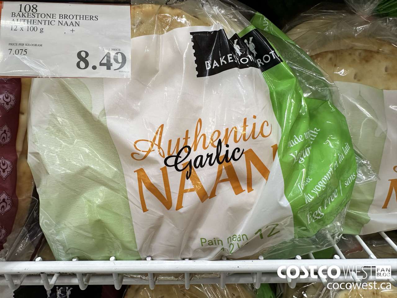 108 BAKESTONE BROTHERS AUTHENTIC NAAN 12 X 100 G $8.49