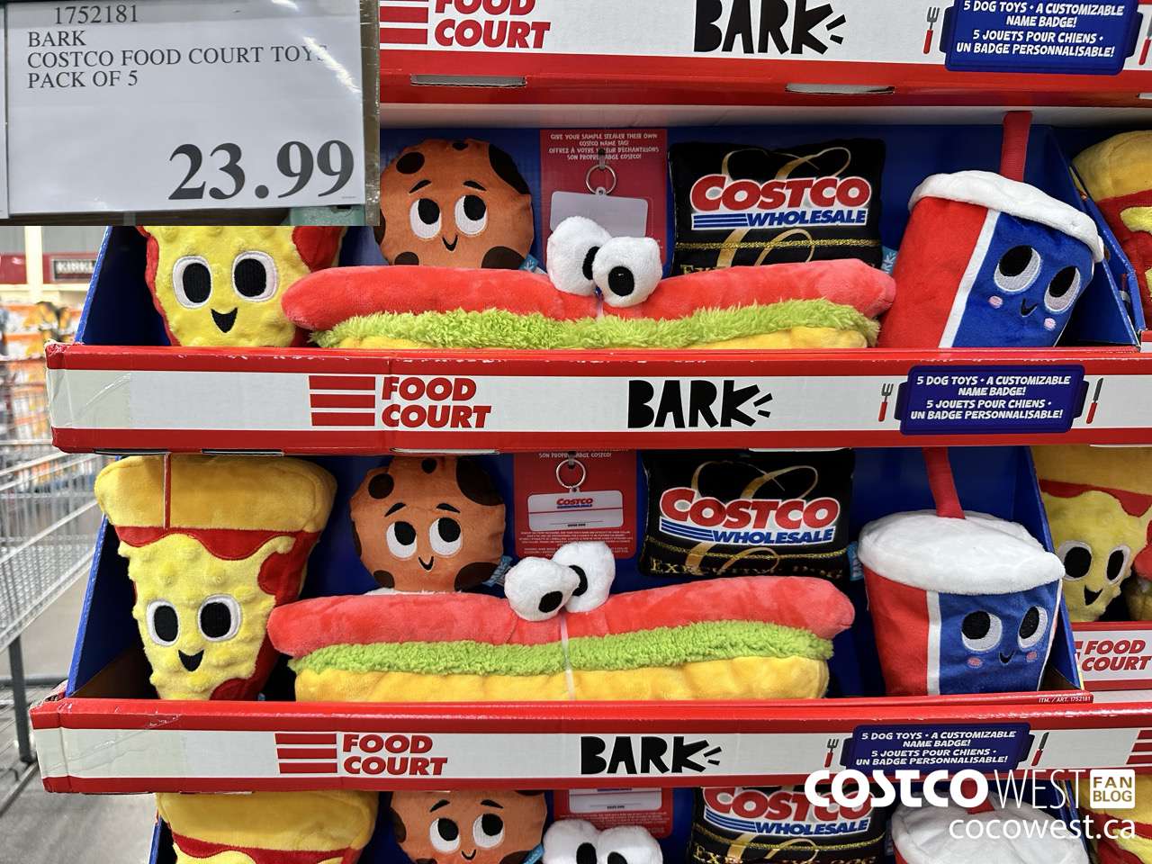 1752181 BARK COSTCO FOOD COURT TOYS PACK OF 5 $23.99