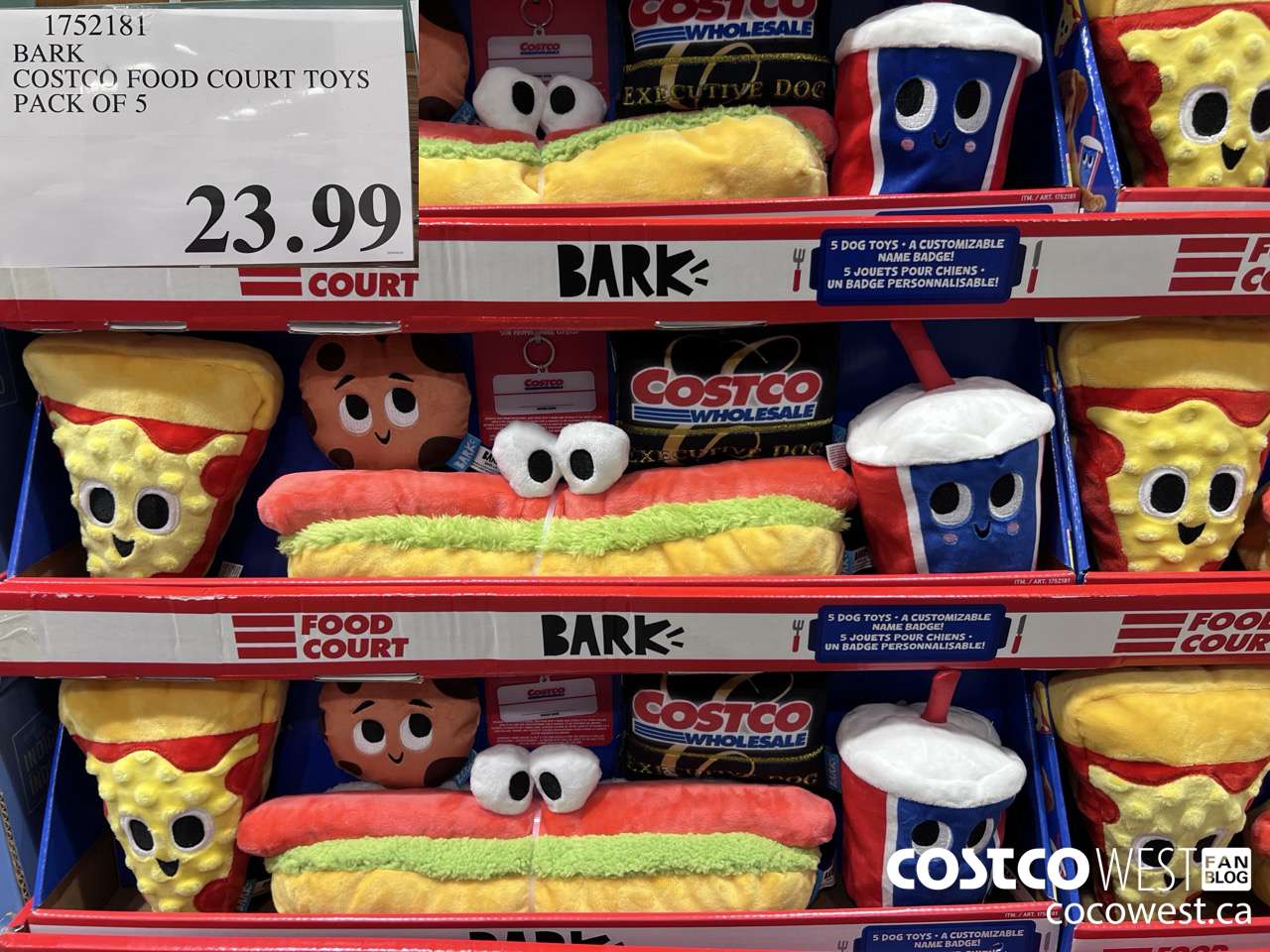 1752181 BARK COSTCO FOOD COURT TOYS PACK OF 5 $23.99