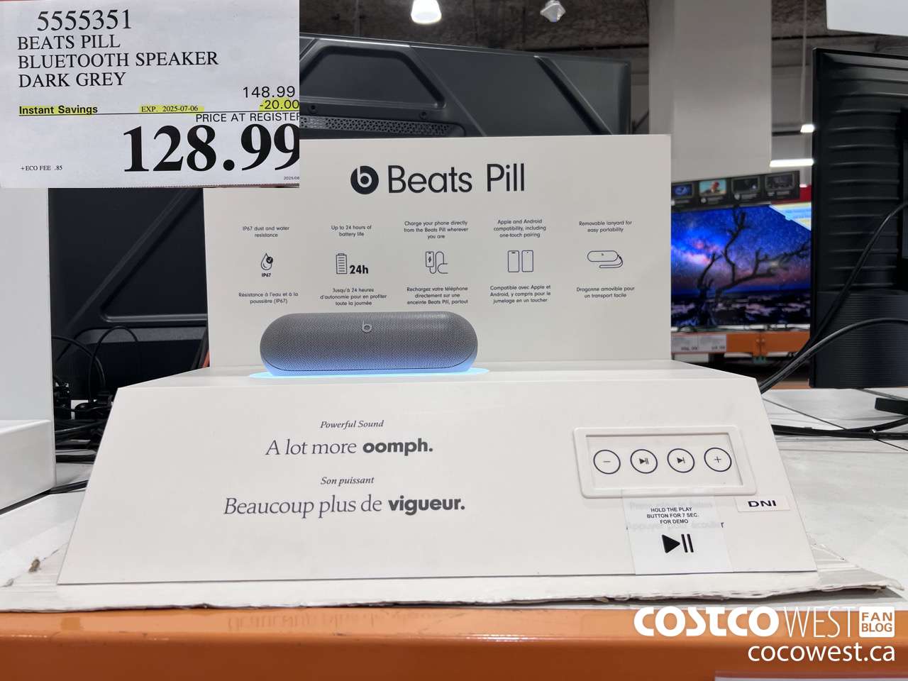 5555351 BEATS PILL BLUETOOTH SPEAKER DARK GREY ($20.00 INSTANT SAVINGS EXPIRES ON 2025-07-06) $128.99