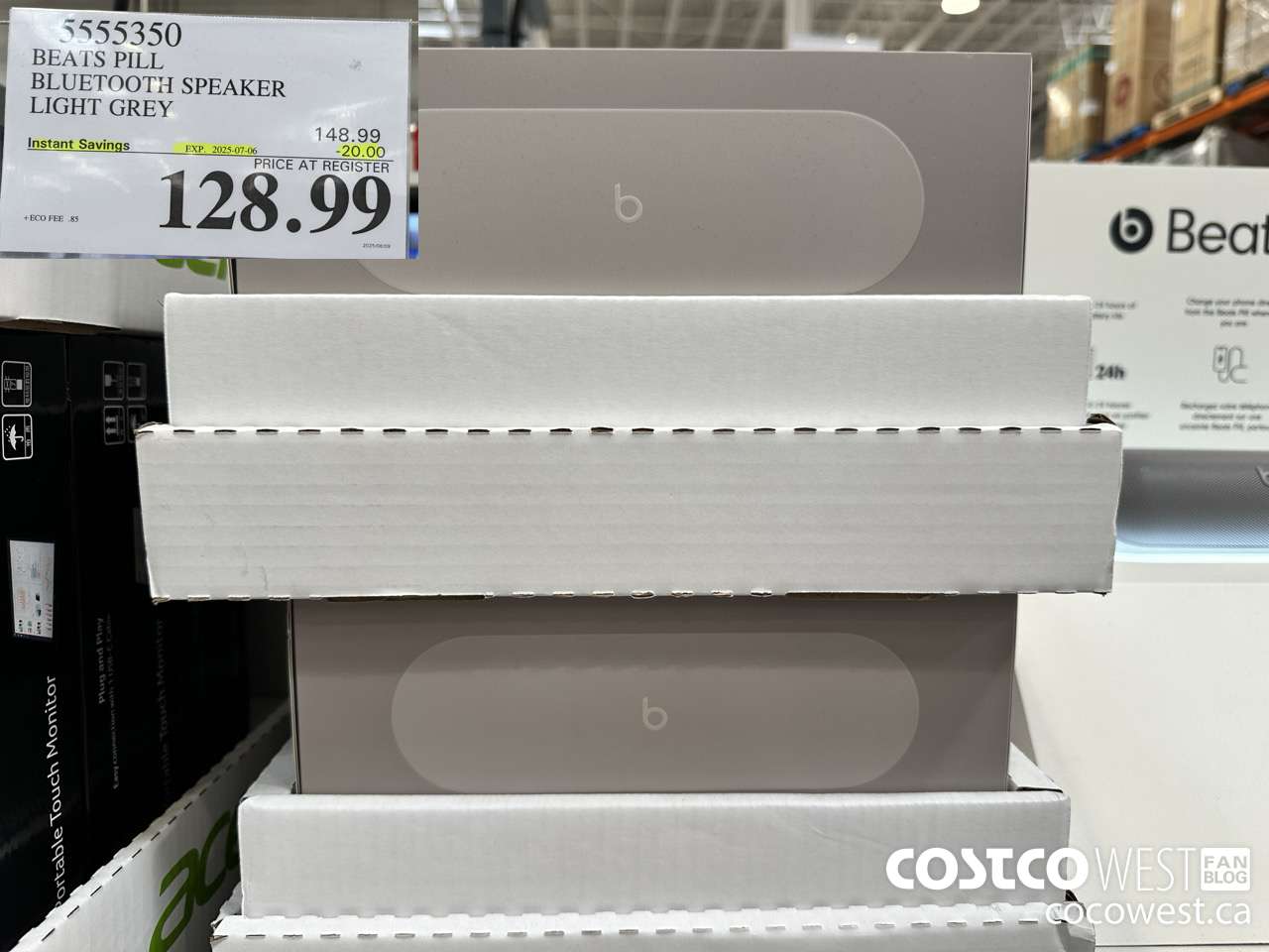 5555350 BEATS PILL BLUETOOTH SPEAKER LIGHT/DARK GREY ($20.00 INSTANT SAVINGS EXPIRES ON 2025-07-06) $128.99