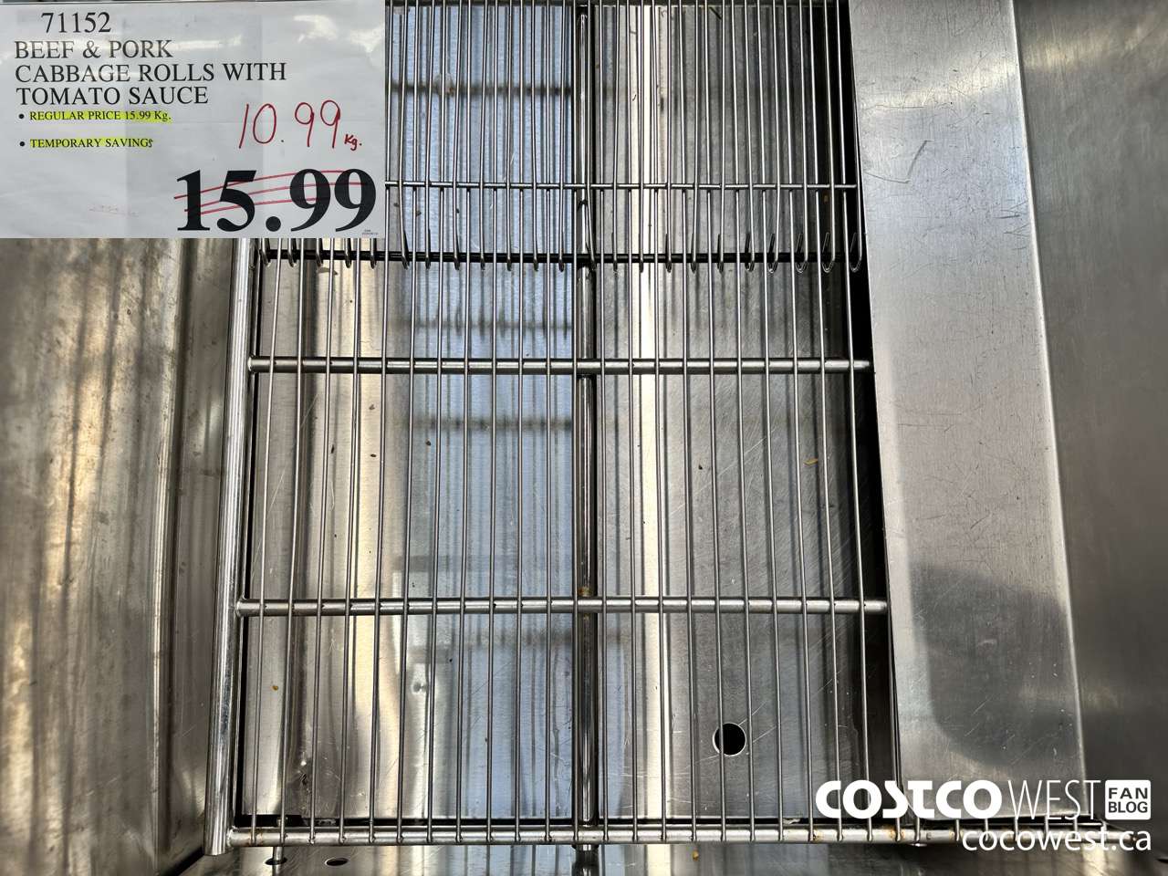 71152 BEEF & PORK CABBAGE ROLLS WITH TOMATO SAUCE $10.99