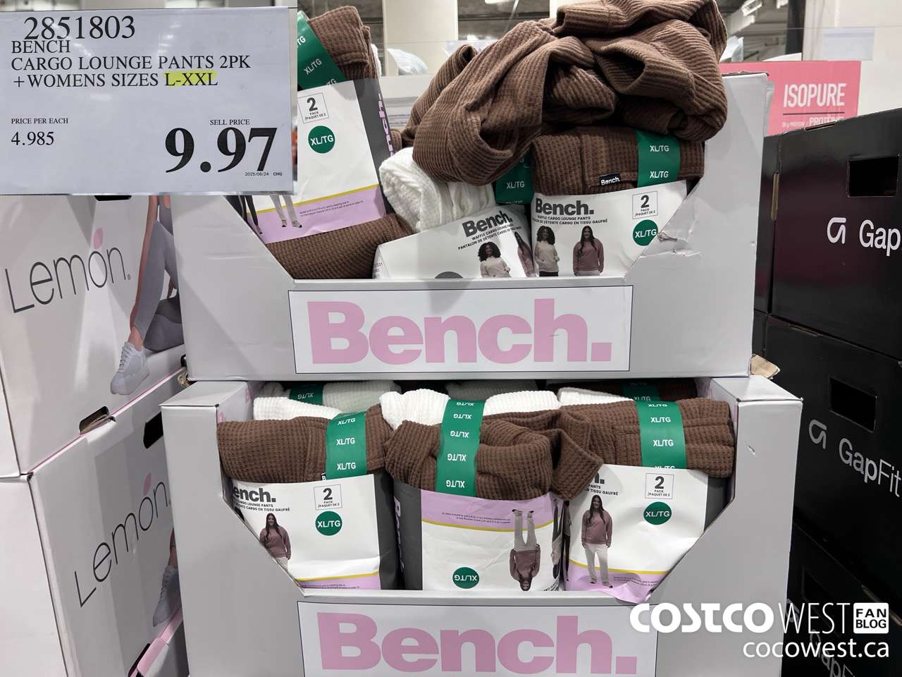 2851803 BENCH CARGO LOUNGE PANTS 2PK WOMENS SIZES L-XXL $9.97