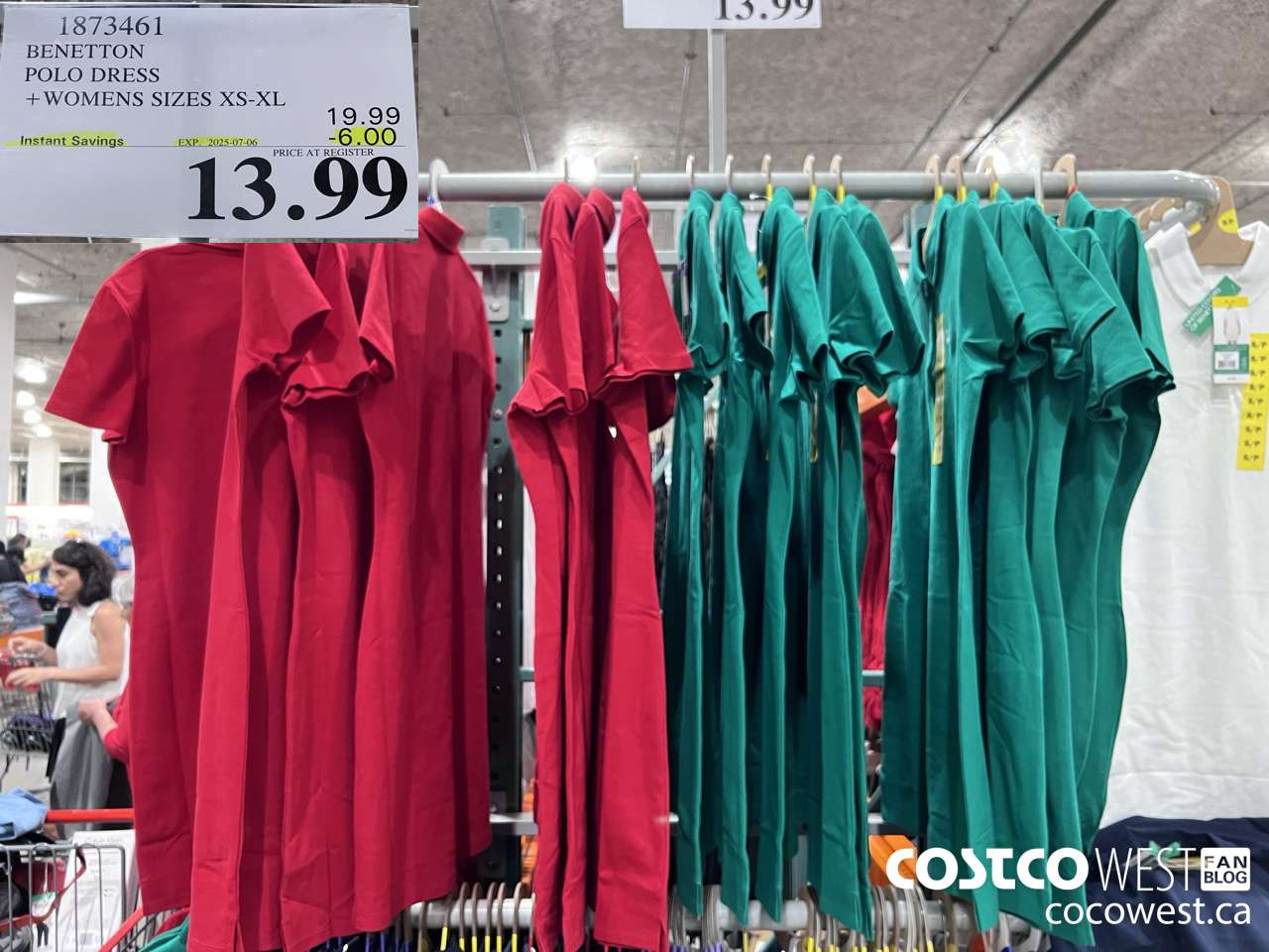 1873461 BENETTON POLO DRESS WOMENS SIZSE XS-XL ($6.00 INSTANT SAVINGS EXPIRES ON 2025-07-06) $13.99