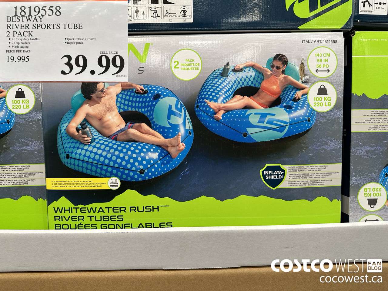 1819558 BESTWAY RIVER SPORTS TUBE 2 PACK $39.99