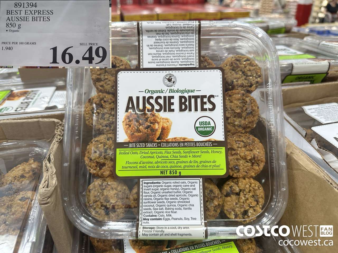 891394 BEST EXPRESS ORGANIC AUSSIE BITES 850 g $16.49