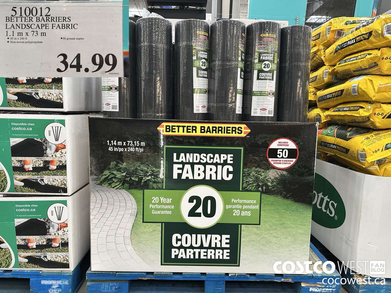 510012 BETTER BARRIERS LANDSCAPE FABRIC 1.1M X 73M $34.99