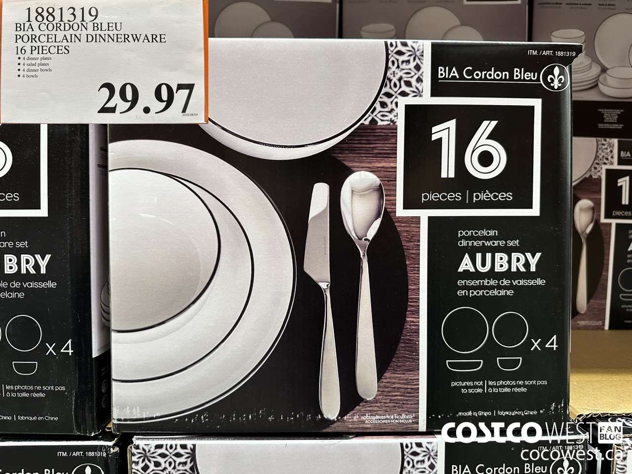 1881319 BIA CORDON BLEU PORCELAIN DINNERWARE 16 PIECES $29.97