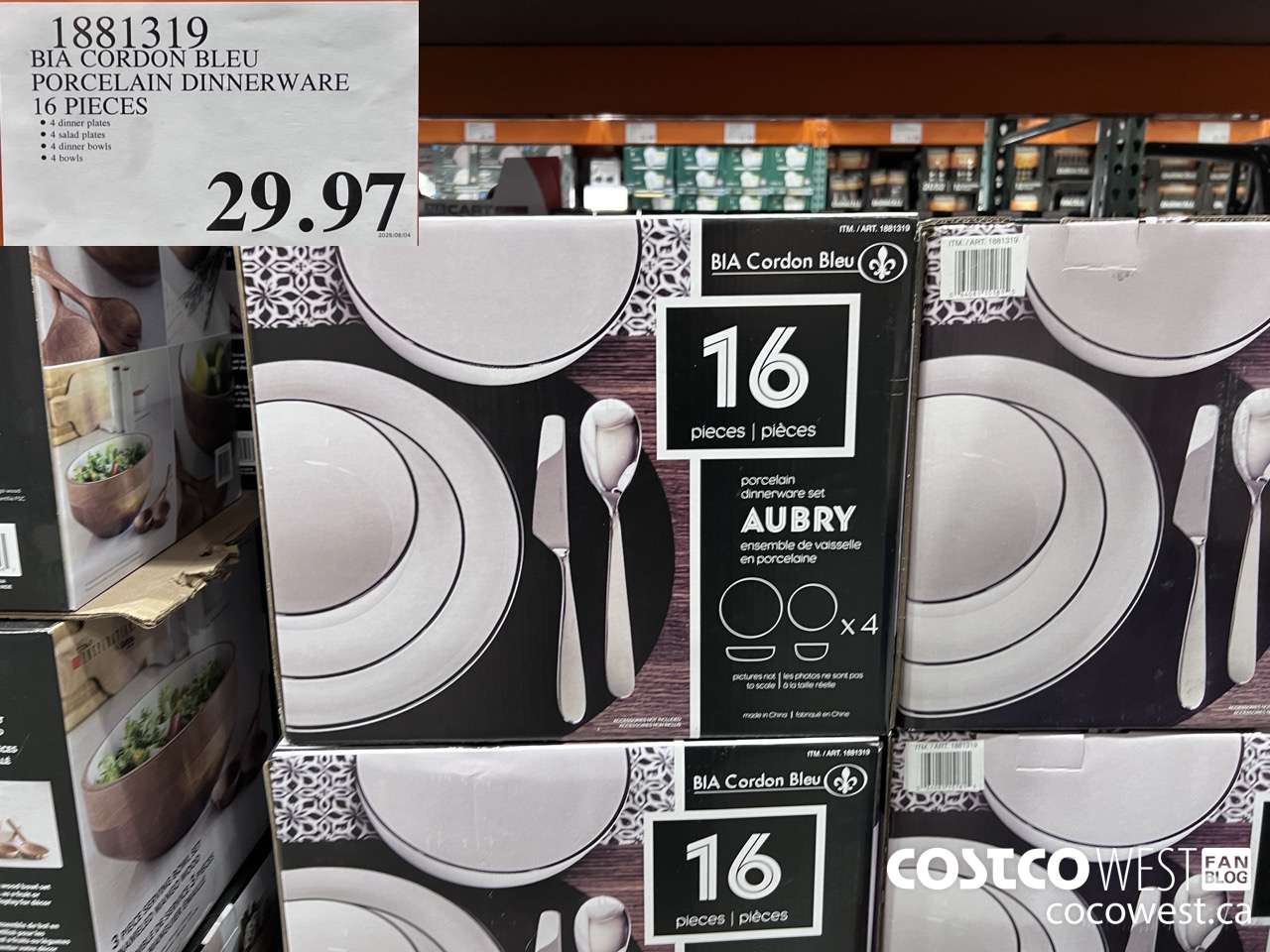 1881319 BIA CORDON BLEU PORCELAIN DINNERWARE 16 PIECES $29.97