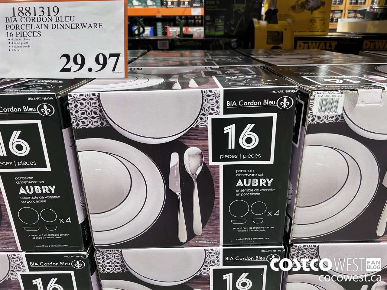 1881319 BIA CORDON BLEU PORCELAIN DINNERWARE 16 PIECES $29.97