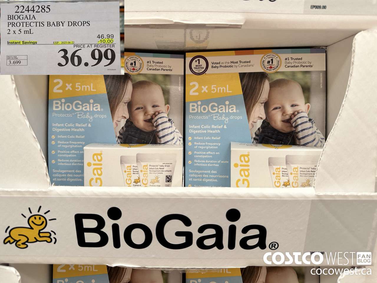 2244285 BIOGAIA PROTECTIS BABY DROPS 2 X 5 ML ($10.00 INSTANT SAVINGS EXPIRES ON 2025-06-22) $36.99