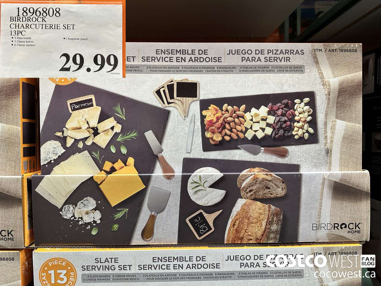 1896808 BIRDROCK CHARCUTERIE SET 13PC $29.99