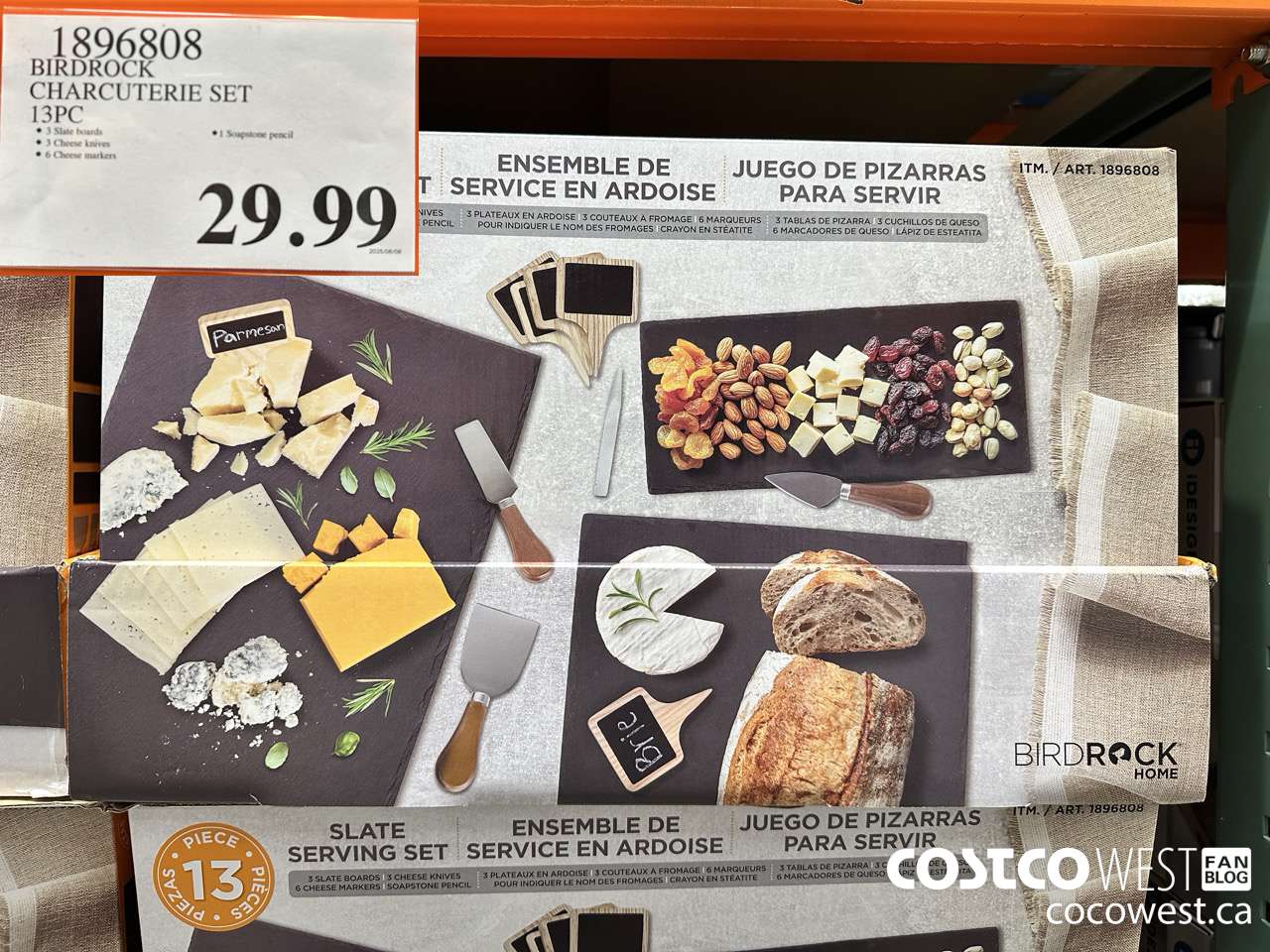 1896808 BIRDROCK CHARCUTERIE SET 13PC $29.99